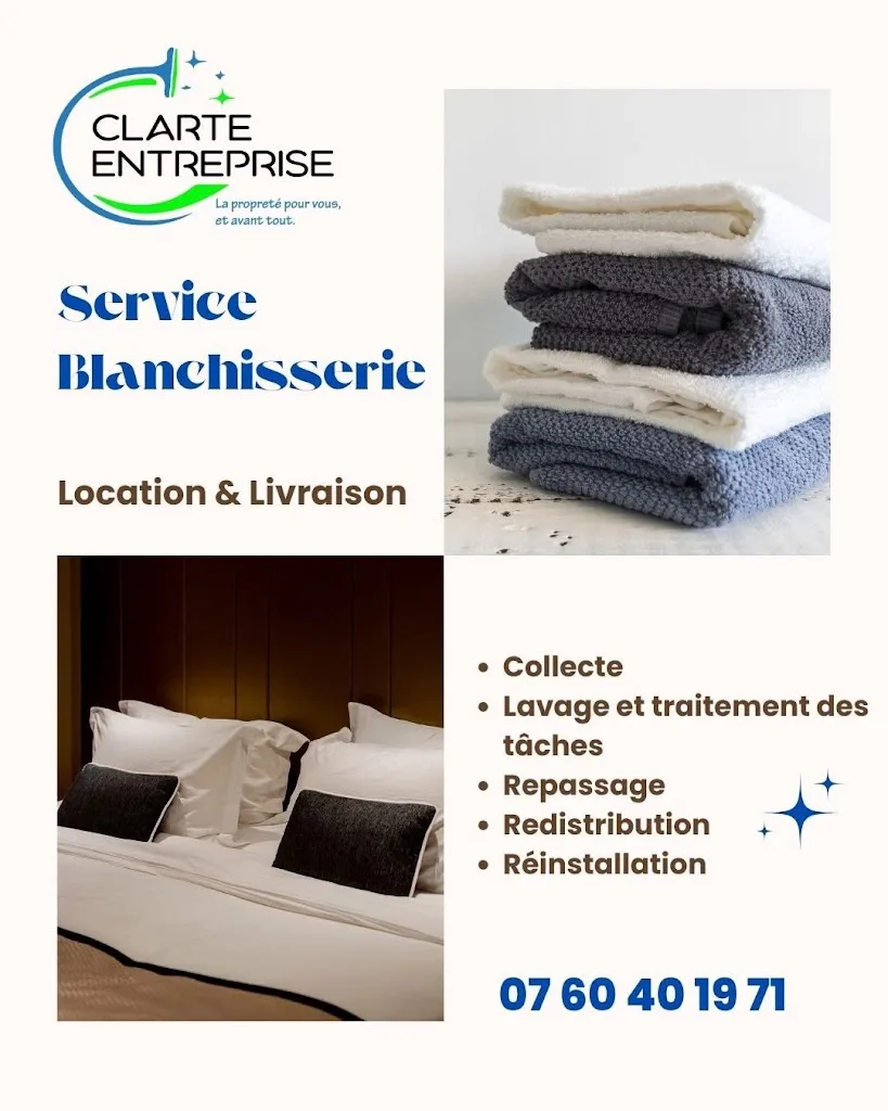 Clarté Entreprise - Nettoyage et Blanchisserie - photo 2
