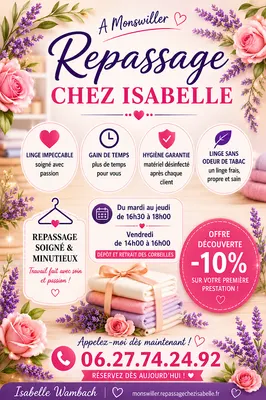 repassage chez Isabelle